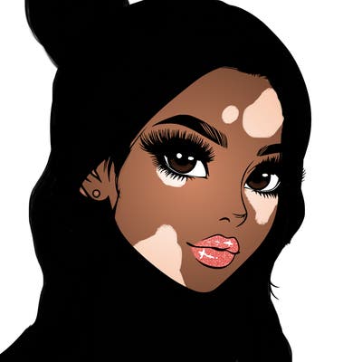 realistic girl with lashes