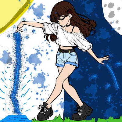 realistic girl danceing