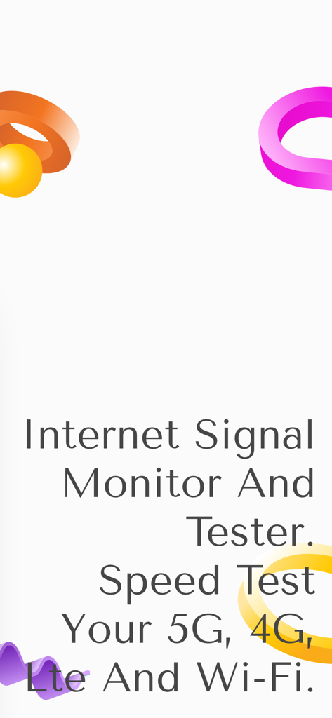 Wifi Internet Speed Test Meter - Internet signal monitor and speed tester for 5G 4G LTE and Wi-Fi
