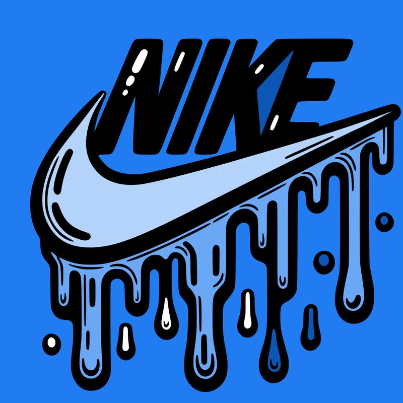 dripping nike logo