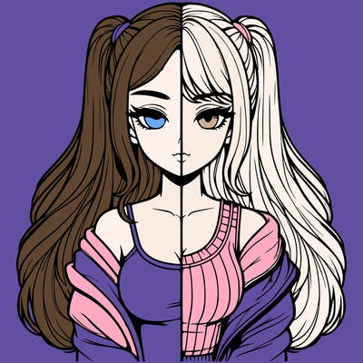 realistic girl split