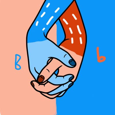 hands in shape of heart