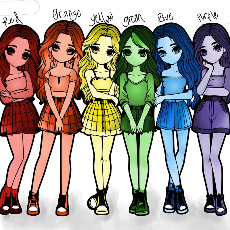 a group of girls realistic