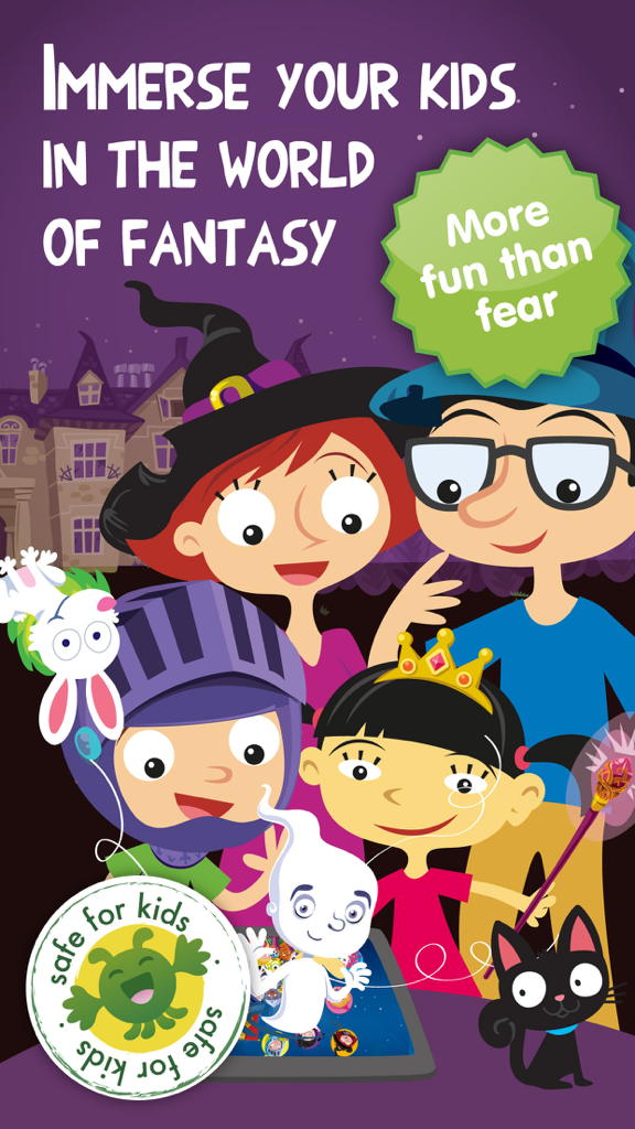 Planet Halloween – Games and Dress up for kids - 플래닛 할로윈 키즈 앱의 마녀, 기사, 유령 등 만화 캐릭터