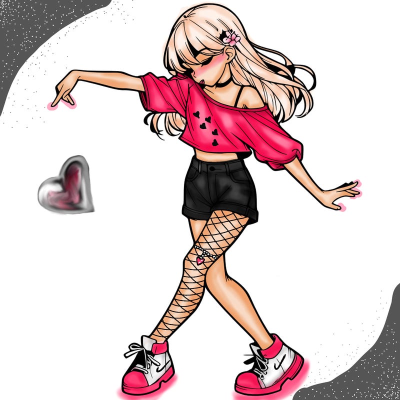 realistic girl danceing