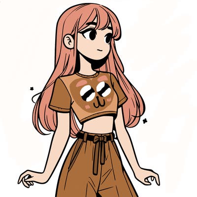 girl in a cute crop top