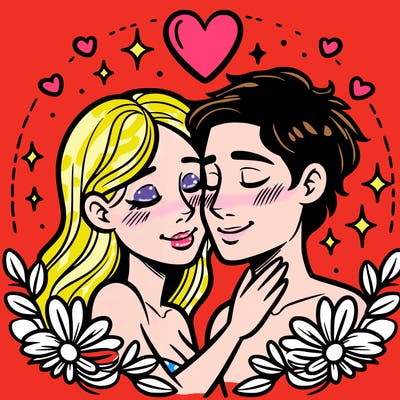 female and male in love