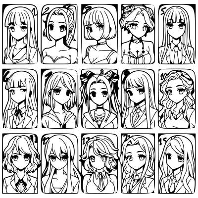 girls that look diffrent anime