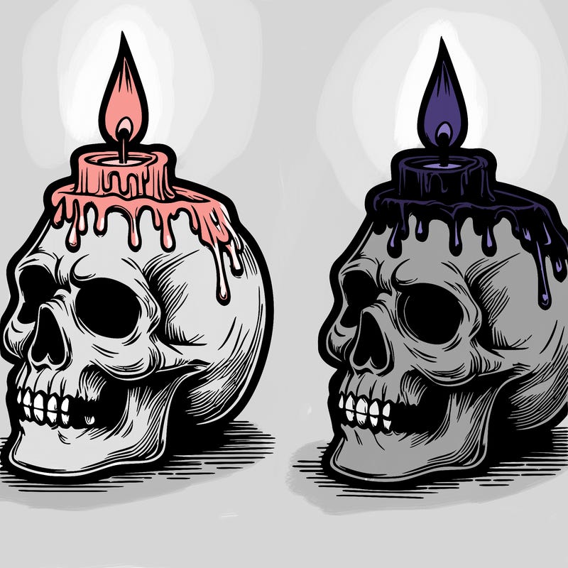realistic scull candles