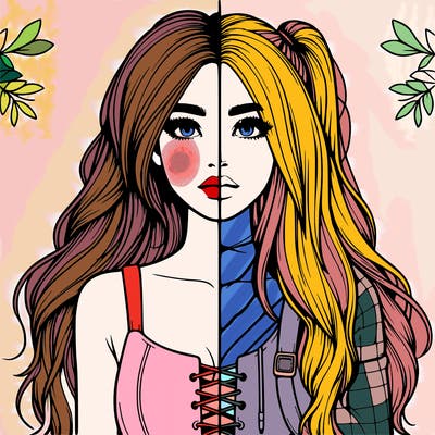 realistic girl split