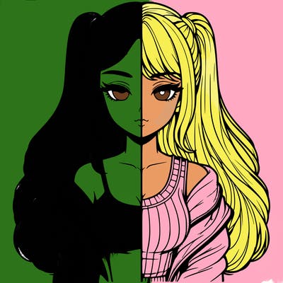 realistic girl split