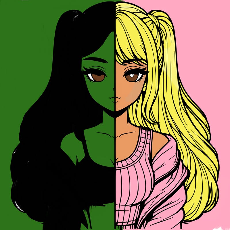 realistic girl split