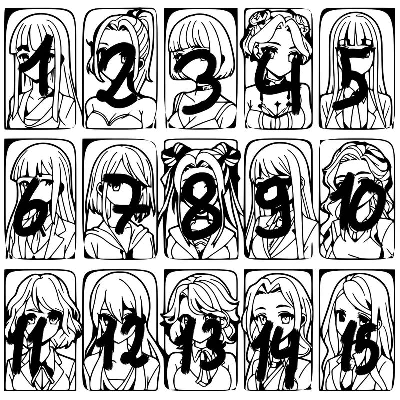 girls that look diffrent anime