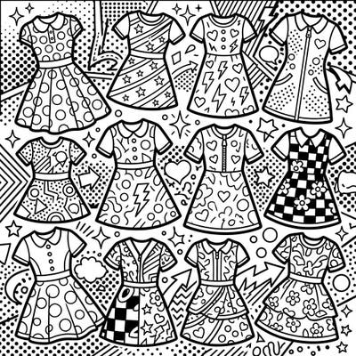 Explore a dazzling collection of mini dresses brought to life with a dynamic Pop Art flair. Each design offers bold outlines and playful patterns, perfect for expressing your unique style.