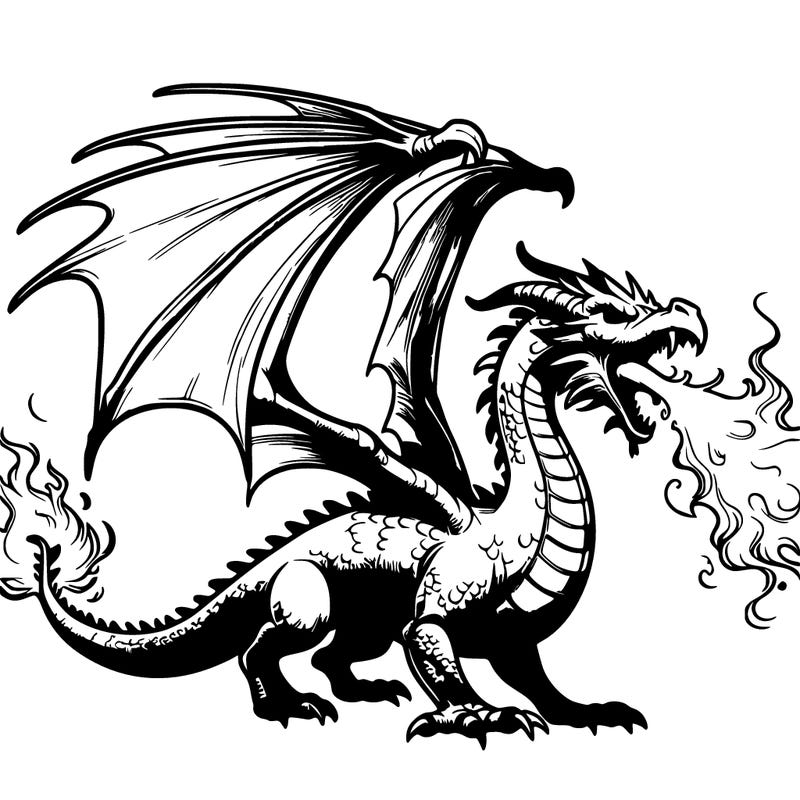 realistic fire breathing dragon
