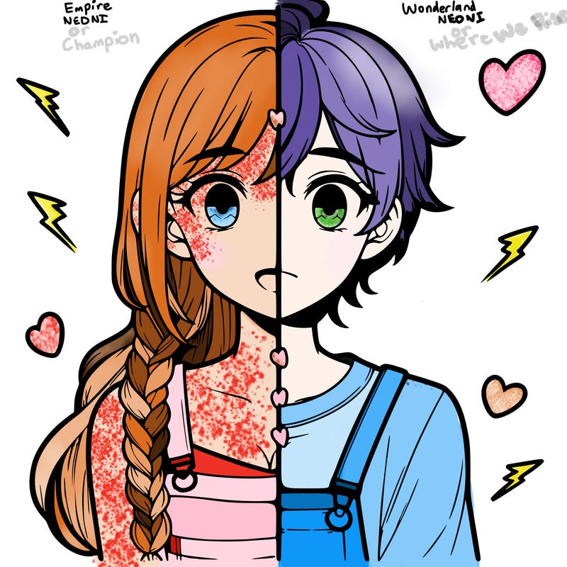 realistic girl boy split