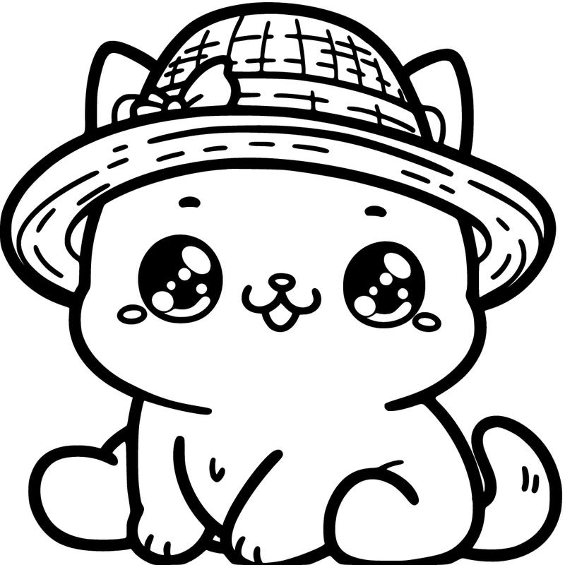 cute cat with hat
