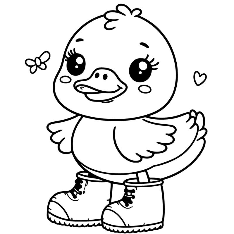 cute duck with wellies