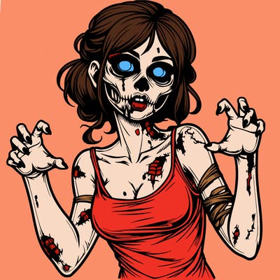 realistic zombie girl
