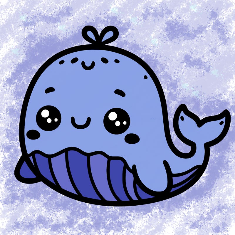 cute cartoon whale