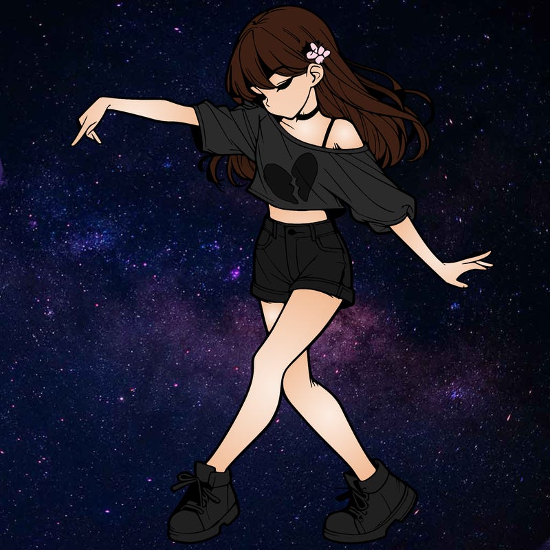 realistic girl danceing