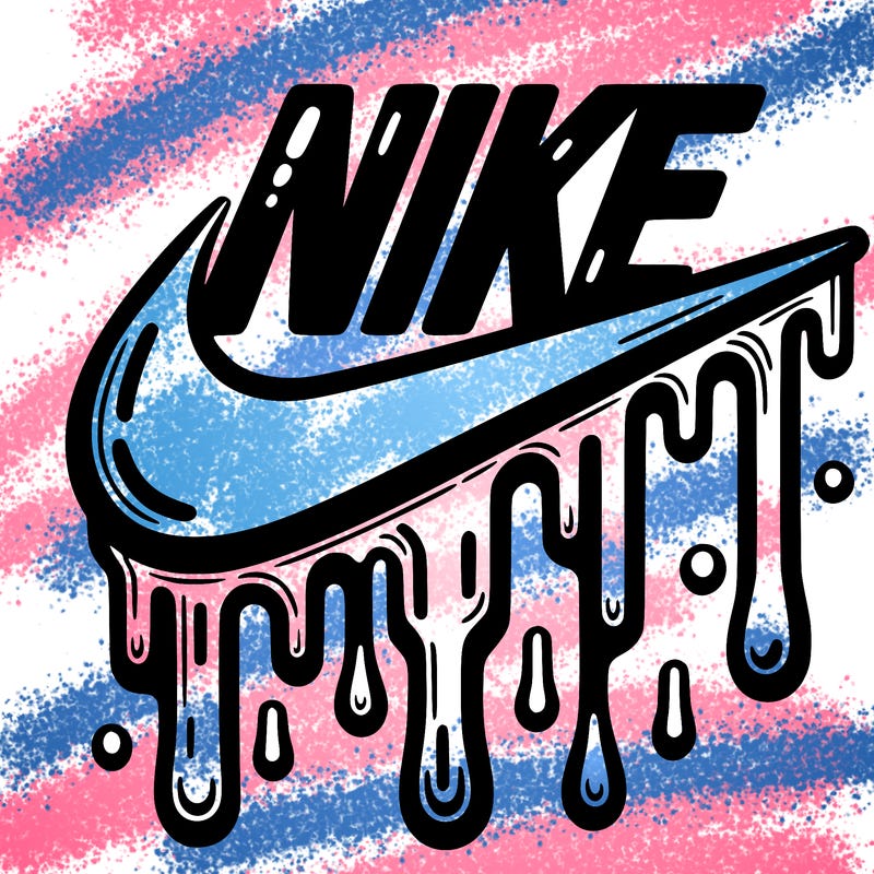 dripping nike logo