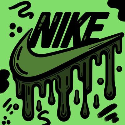 dripping nike logo
