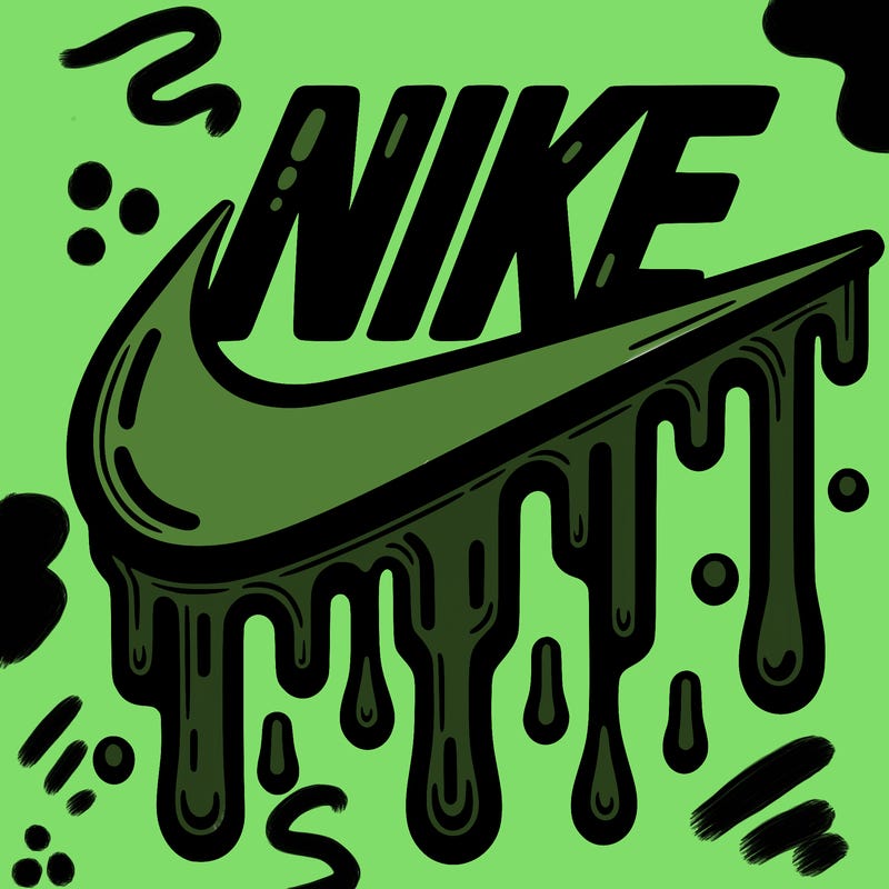 dripping nike logo