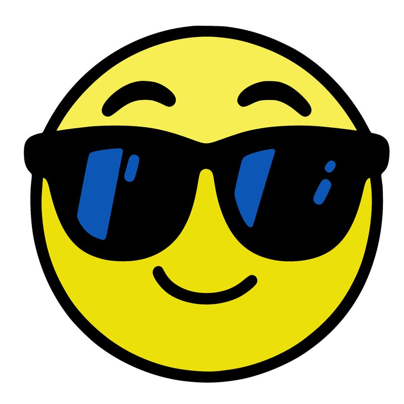 emoji with sunglasses