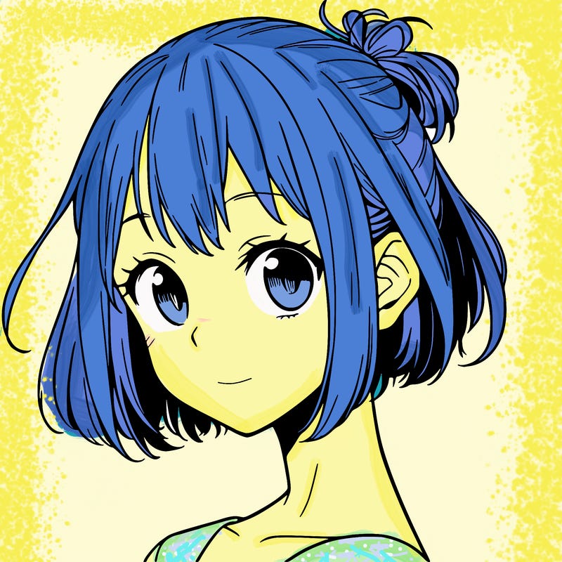 manga girl with short hair