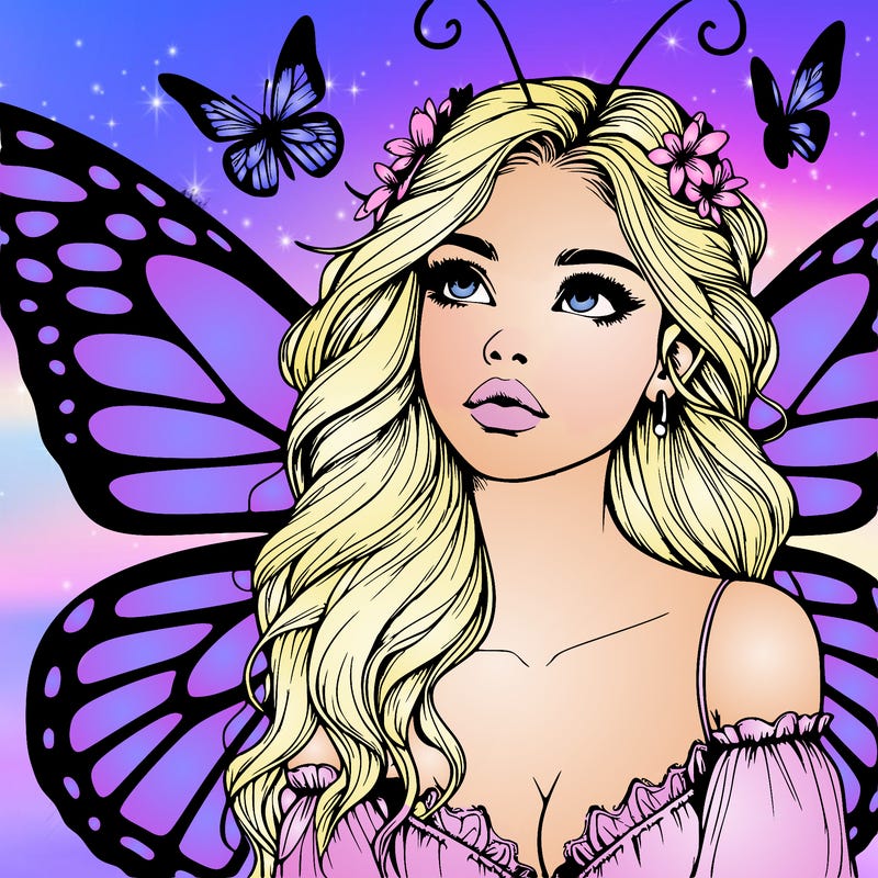 butterfly fairy realistic girl