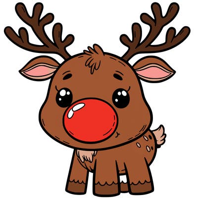 reindeer with big round nose