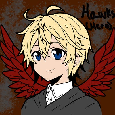 anime boy with wings