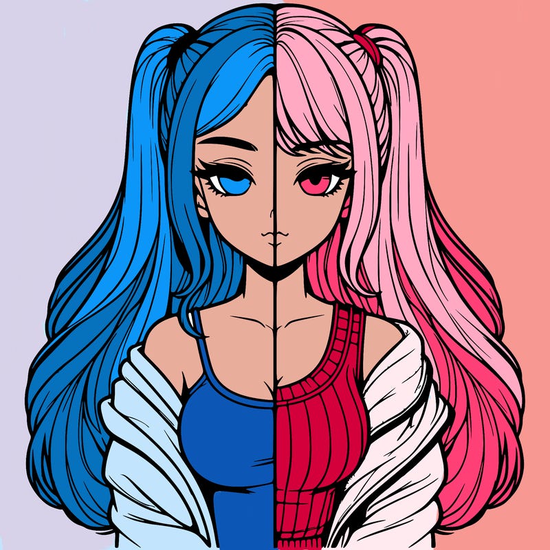 realistic girl split