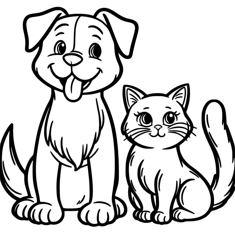 a dog and a cat