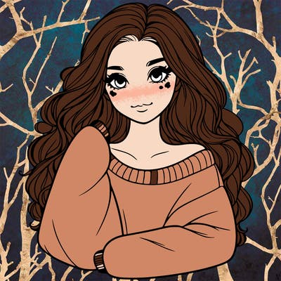 a beautiful girl in a big sweatshirt