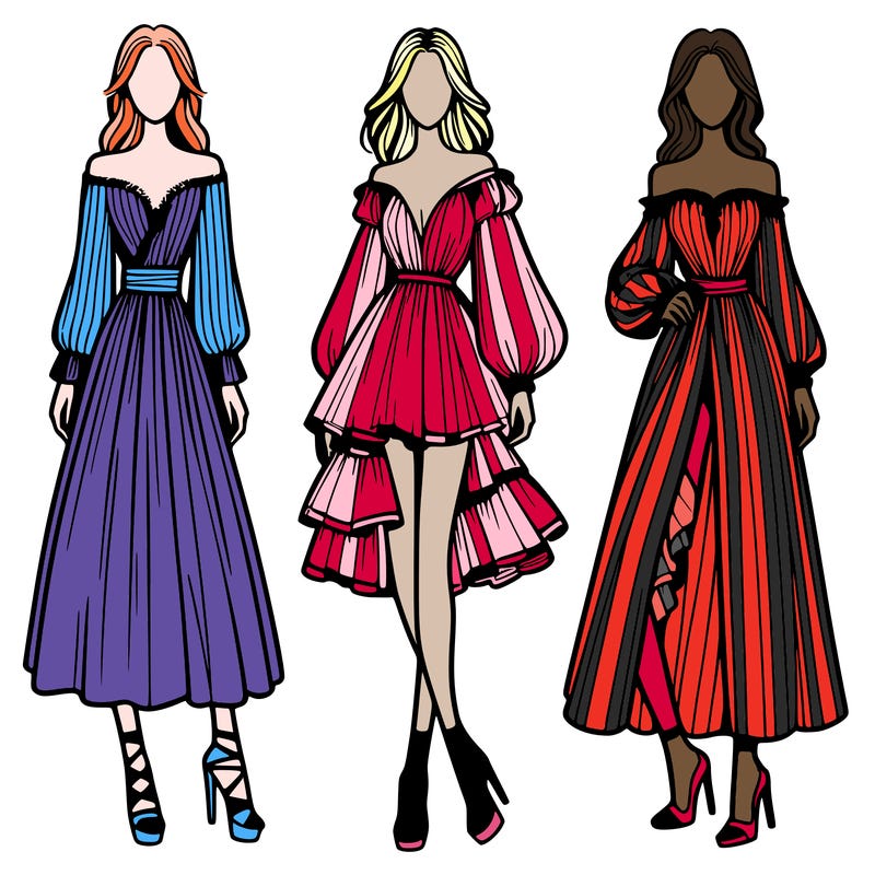 fashion models dresses