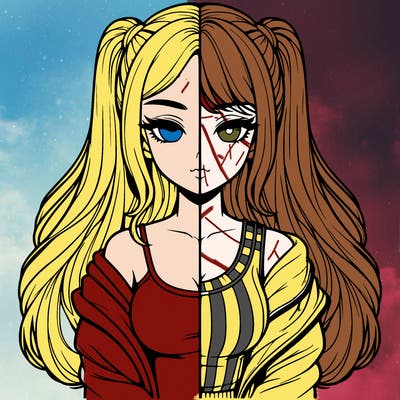 realistic girl split