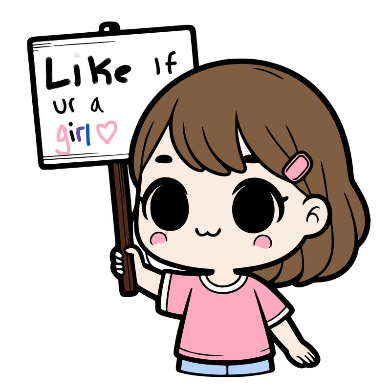 girl holding up a sign