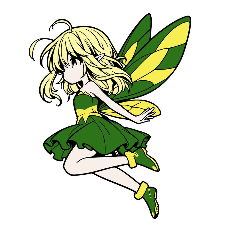manga fairy flying