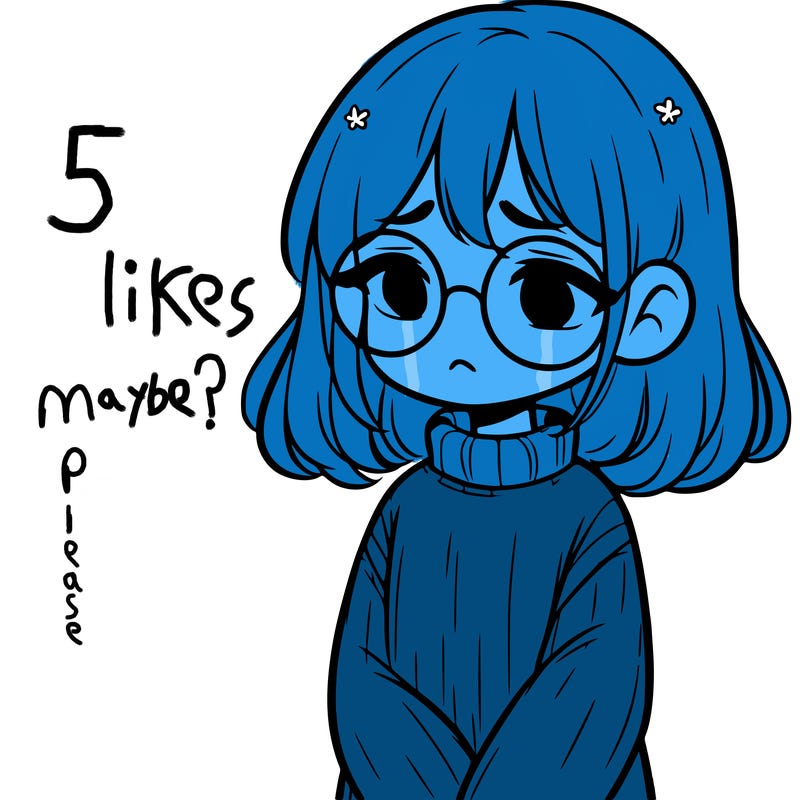 sad girl with glasses in a sweater