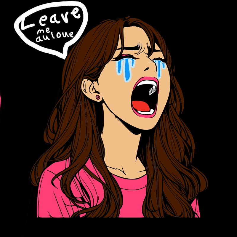 screaming realistic, girl