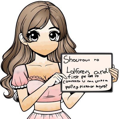 realistic pretty girl holding blank sign