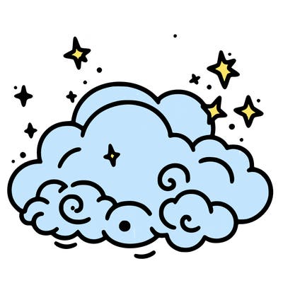 pink starry cloud sky