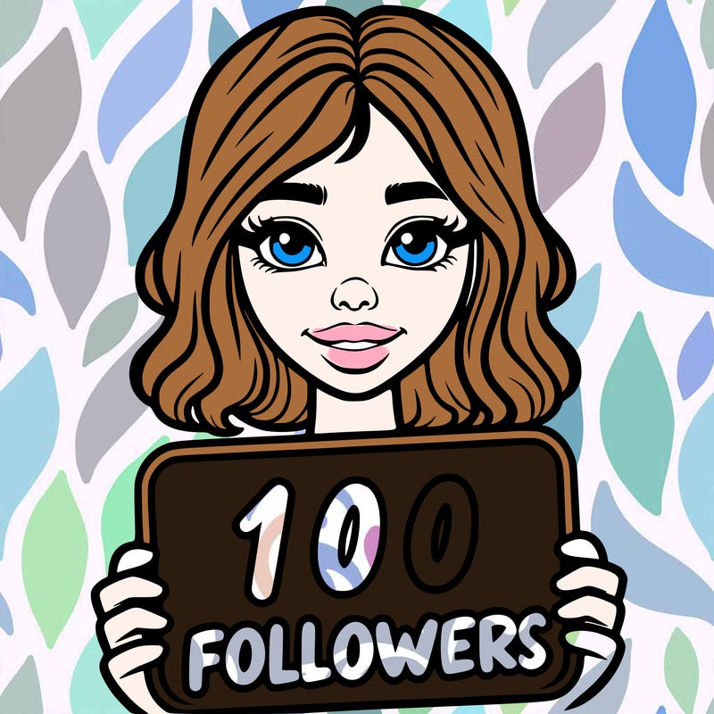 100 followers realistic girl