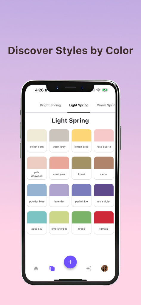 Light Spring seasonal color palette in the My Color Palette app