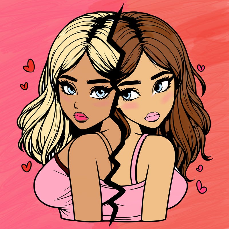 realistic girl split