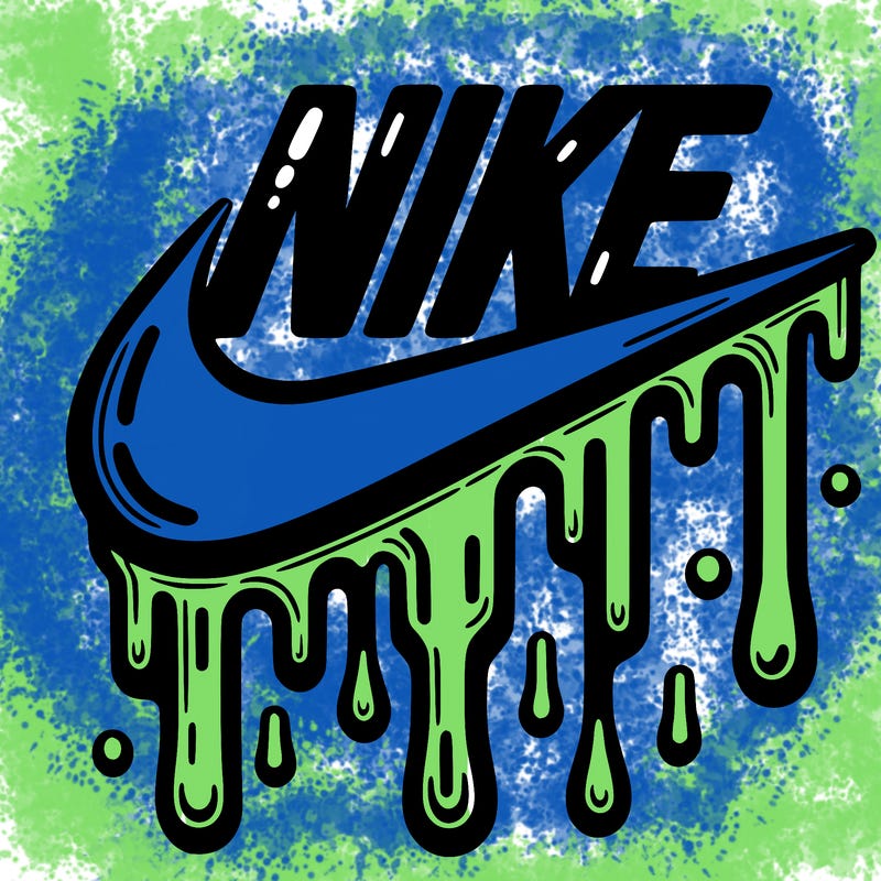 dripping nike logo