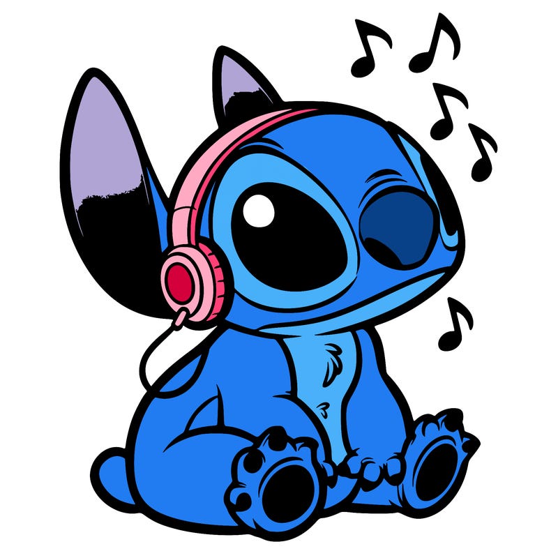 stitch listening to music