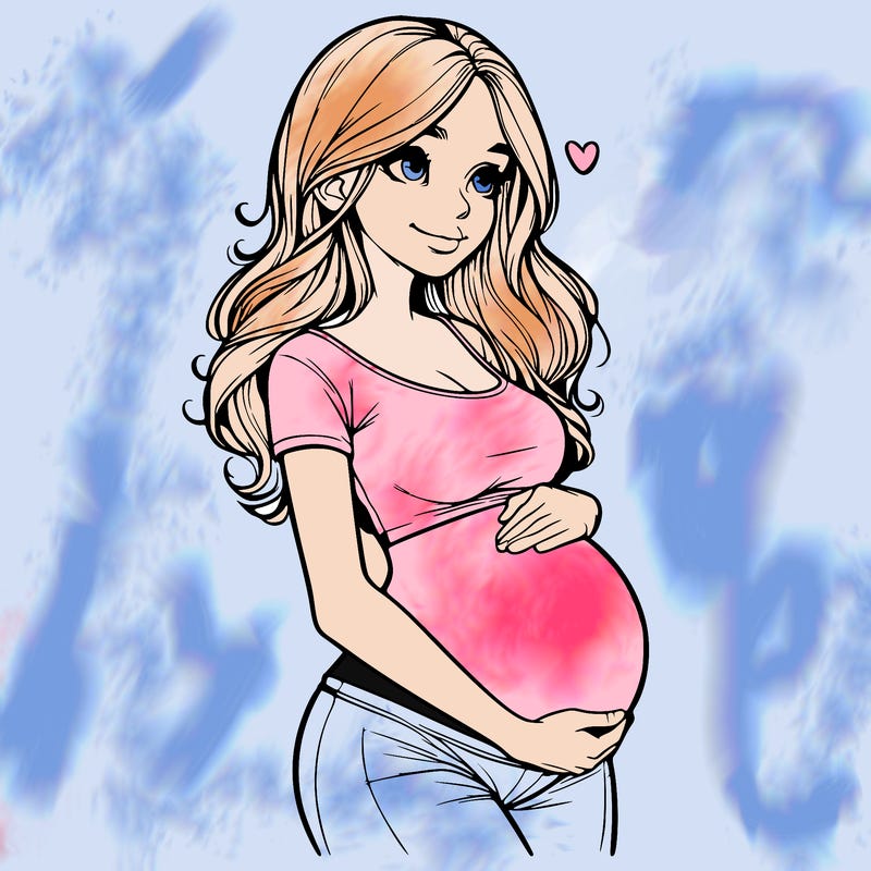 realistic pregnant girl